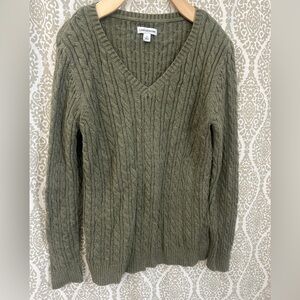 Croft & Barrow Sage Cable Knit Sweater